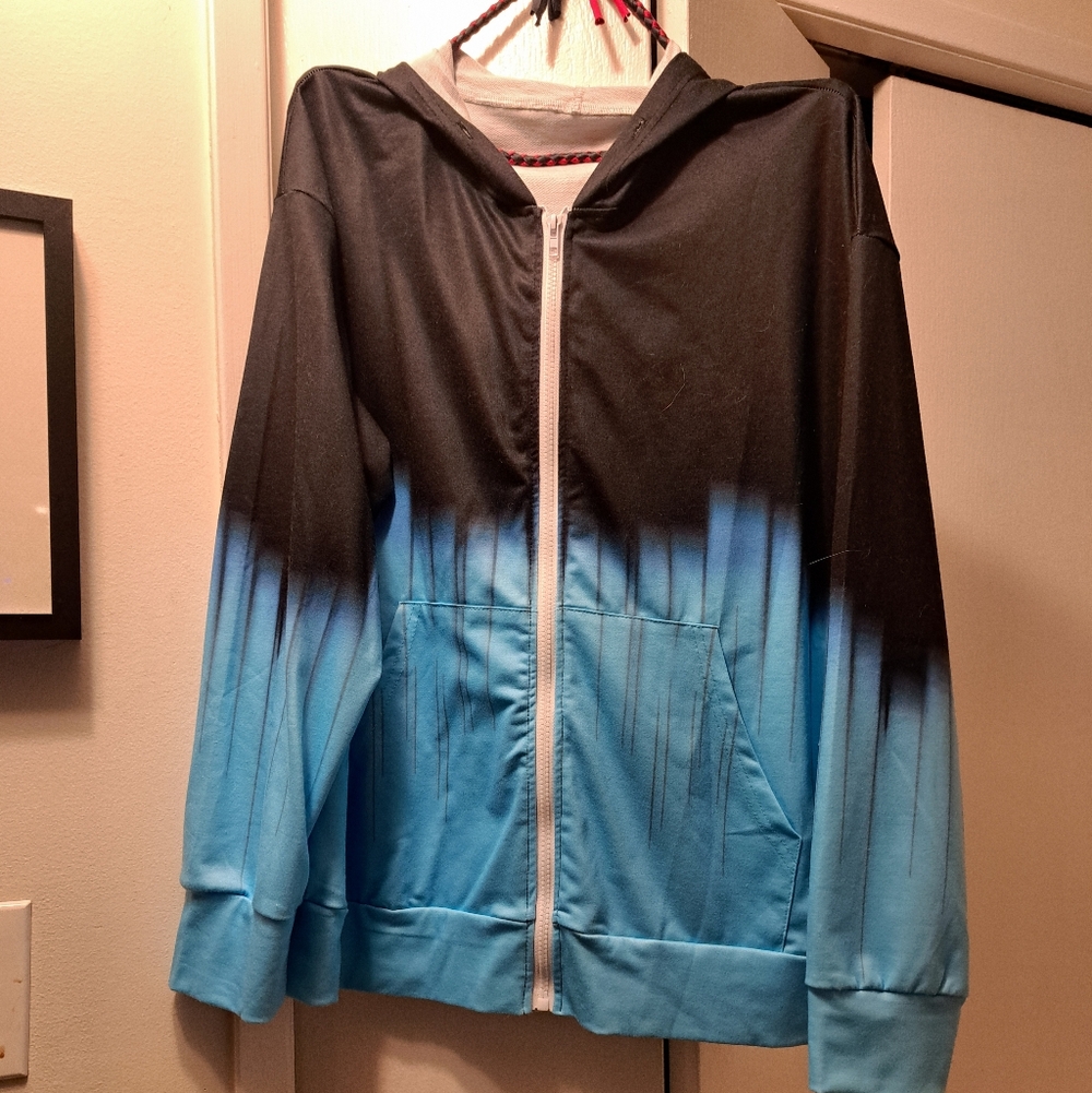 Black and Blue Gradient Hoodie